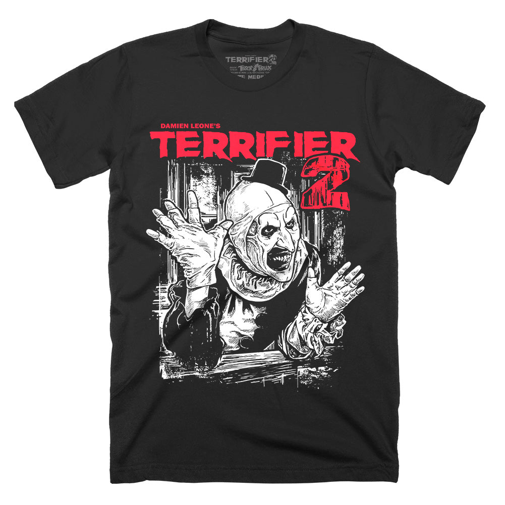 Terrifier 2 Here's Art The Clown Cafe Horror Movie T-Shirt