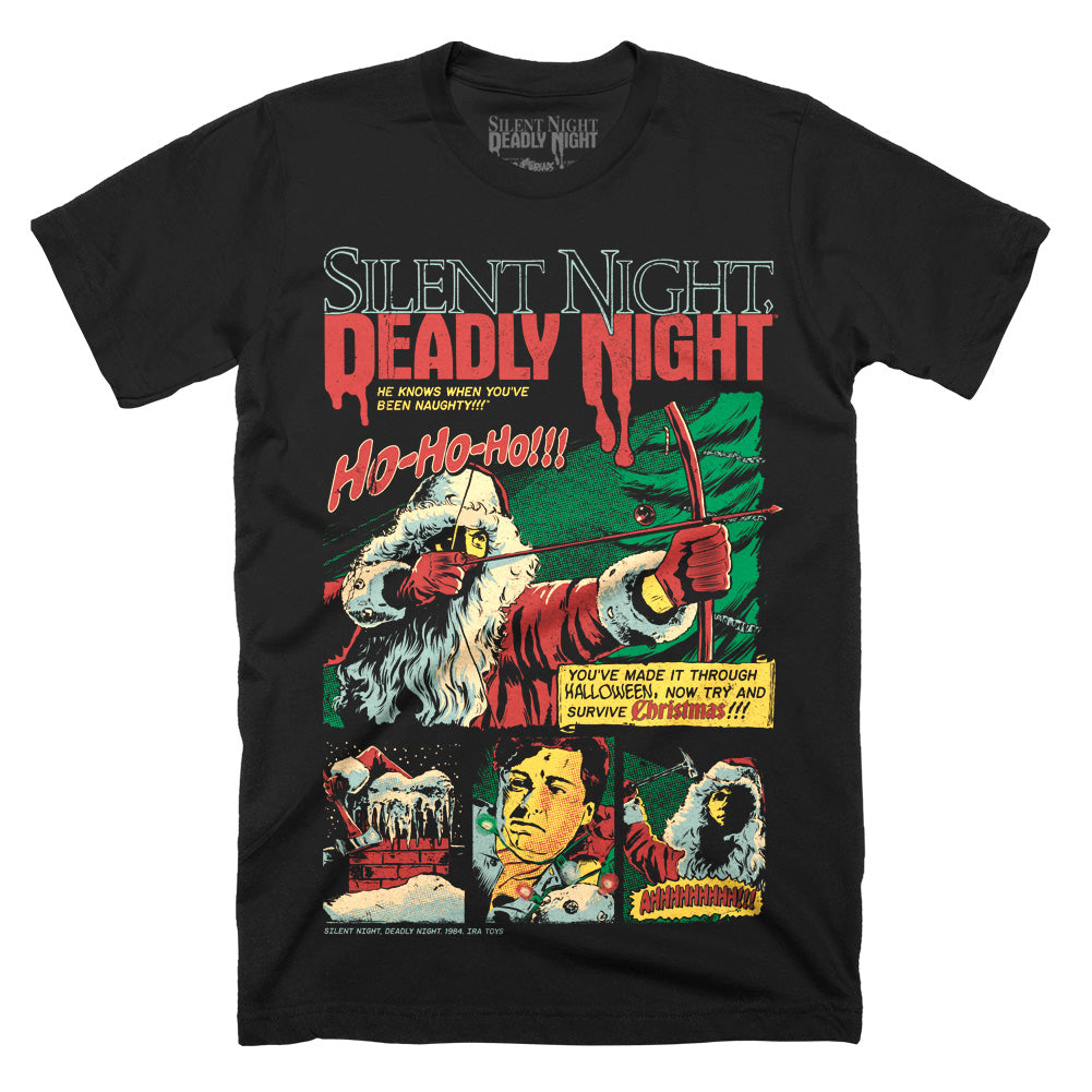 Silent Night Deadly Night Ho, Ho, Ho Christmas Horror Movie T-Shirt