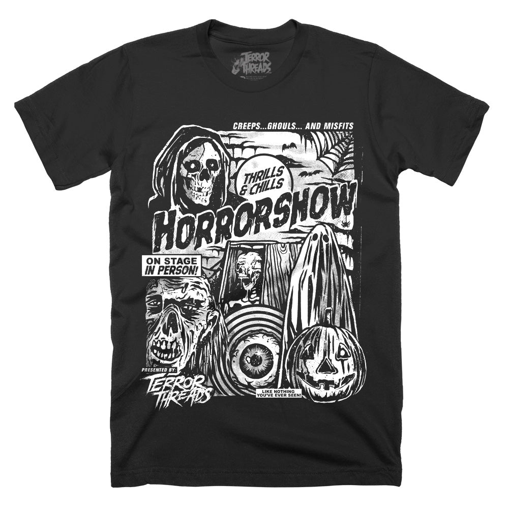 Horrorshow Vintage Halloween Punk Rock Flyer Horror T-Shirt