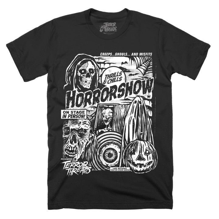 Horrorshow Vintage Halloween Punk Rock Flyer Horror T-Shirt