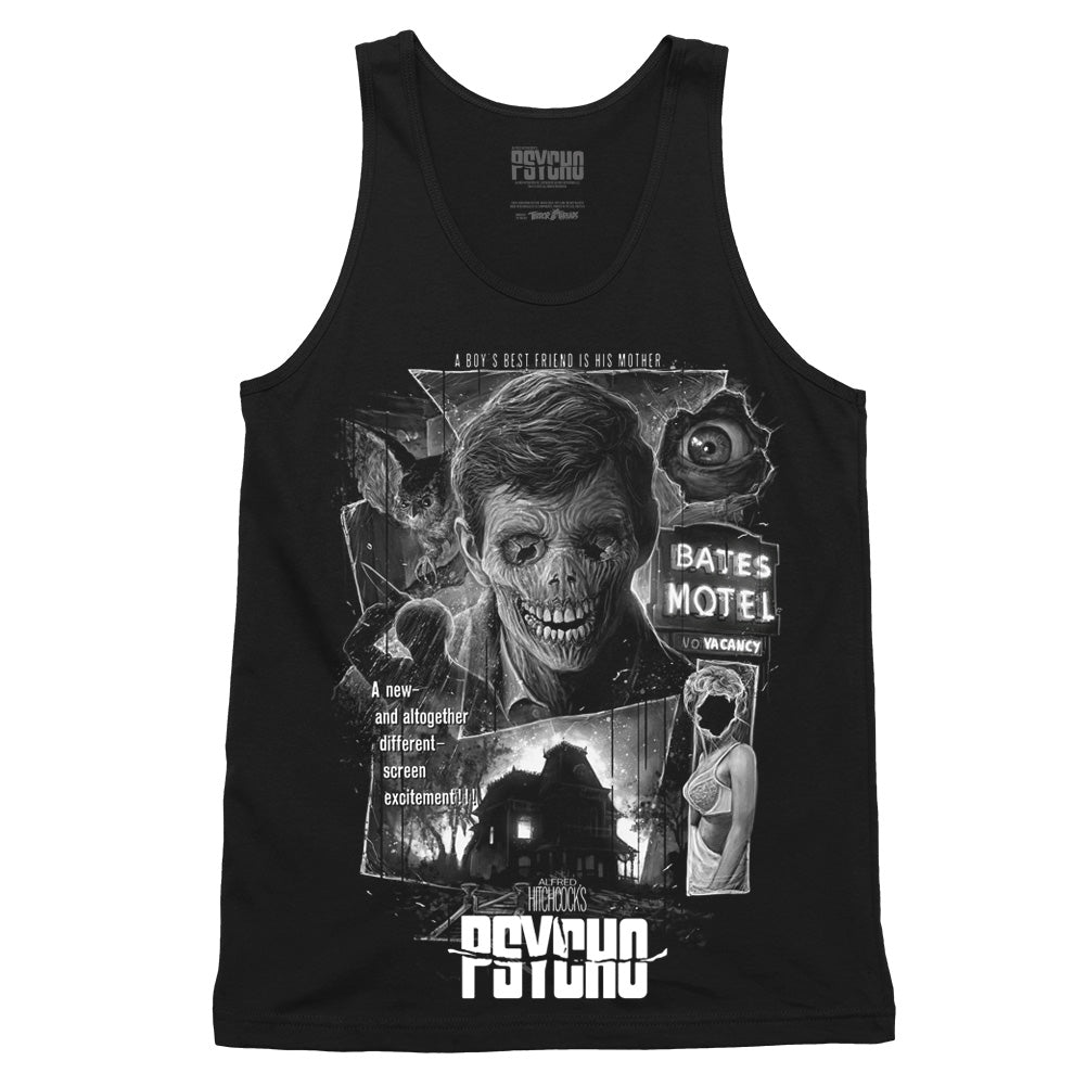 Alfred Hitchcock Psycho tank top Icy Blackness black horror graphic tank