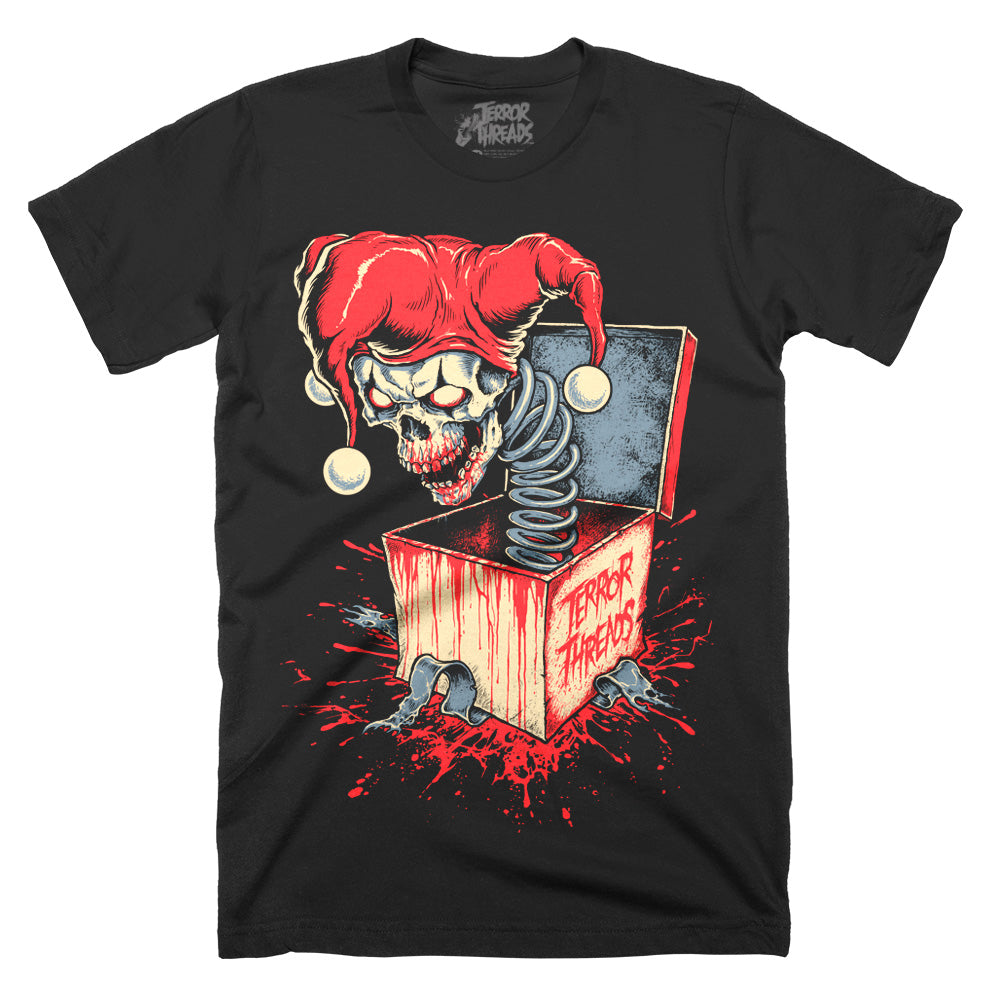 Jack Attack Scary Jack In The Box Horror Toy Jester T-Shirt