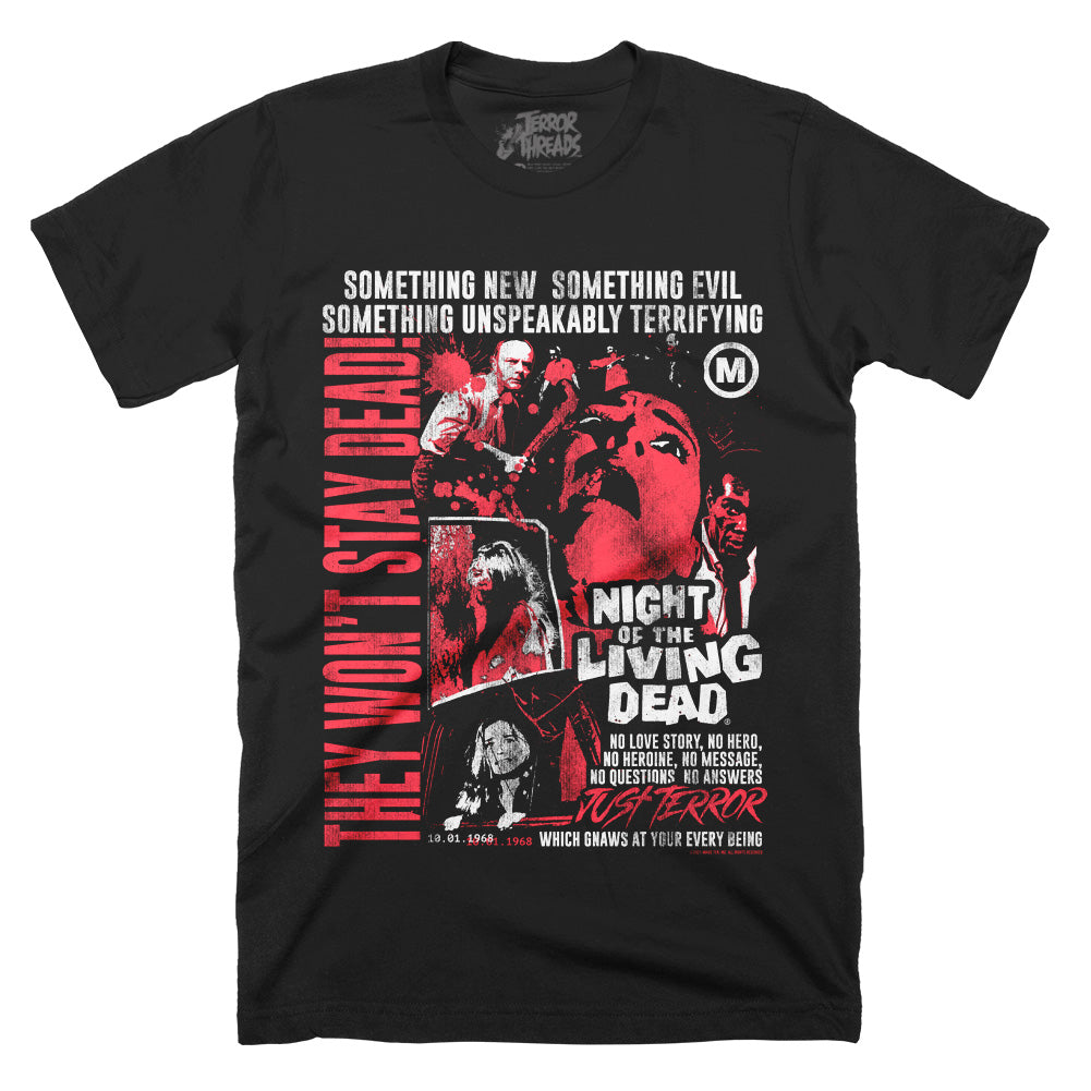 Night Of The Living Dead Just Terror Horror Movie T-Shirt