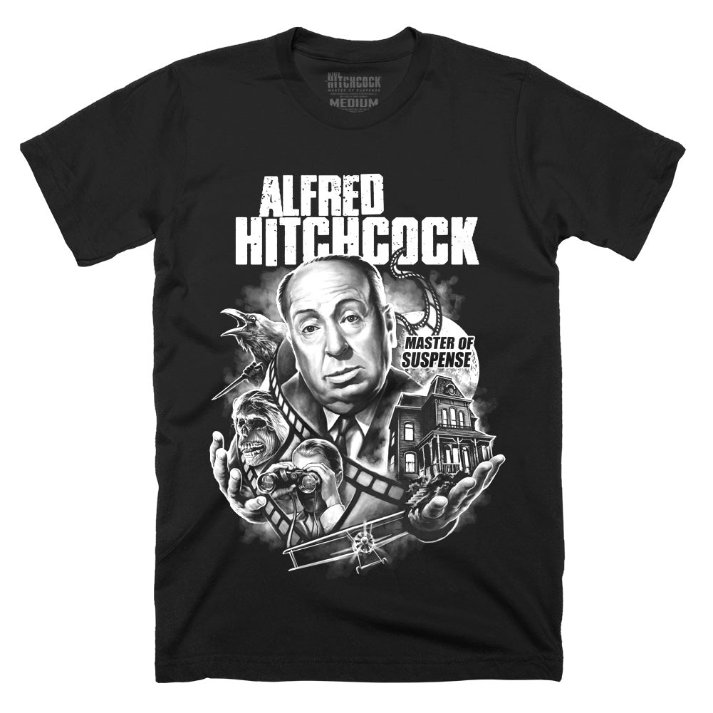 Alfred Hitchcock King Of The Silver Screen Classic Horror Movie T-Shirt
