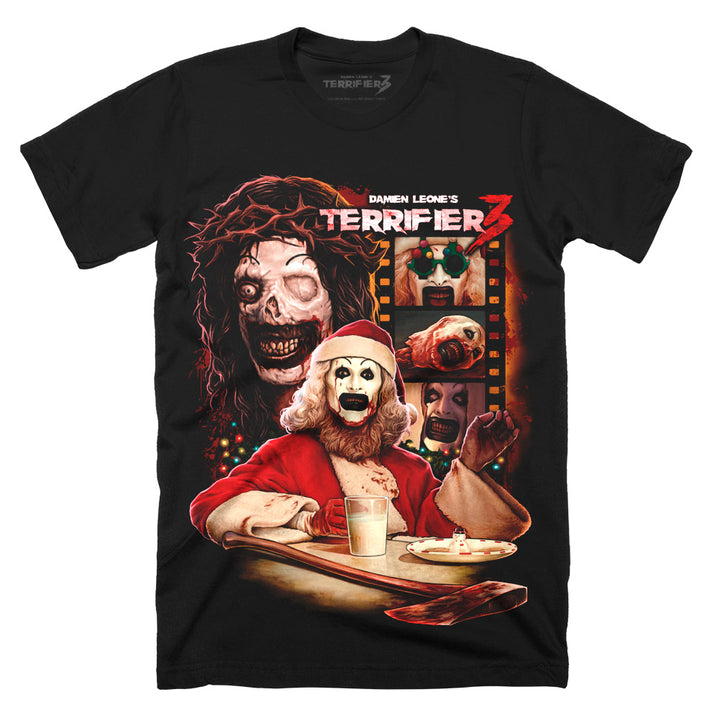 Terrifier 3 Nightmare Before Killmas Art The Clown Horror Movie T-Shirt