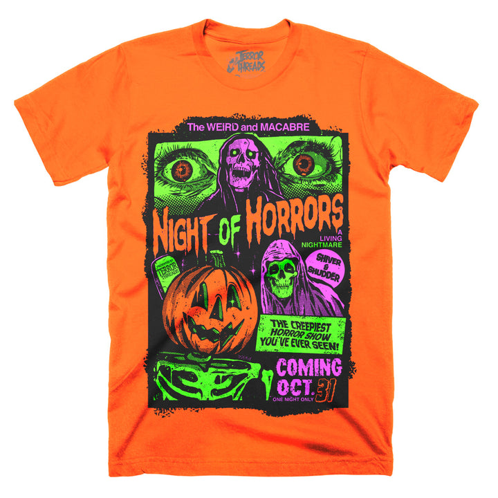 Night Of Horrors Vintage Halloween T-Shirt