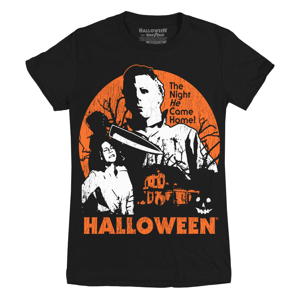 Halloween Night Watch Michael Myers Horror Movie Ladies T-Shirt