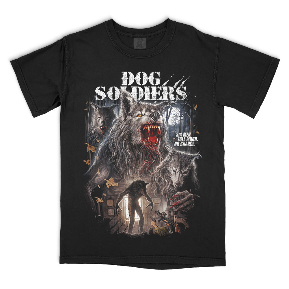 Dog Soldiers No Chance Comfort Colors T-Shirt vintage black werewolf horror design