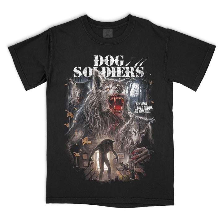 Dog Soldiers No Chance Comfort Colors T-Shirt vintage black werewolf horror design
