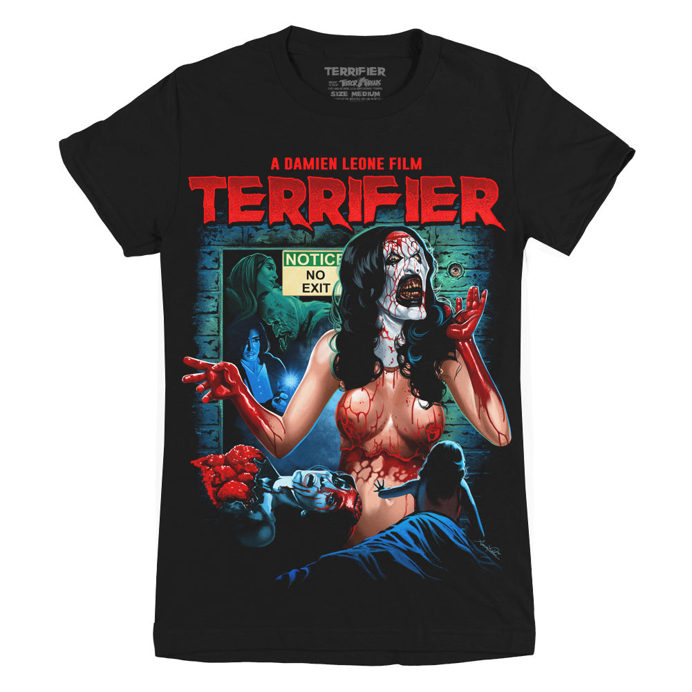 Terrifier No Exit Art The Clown Horror Movie Ladies T-Shirt