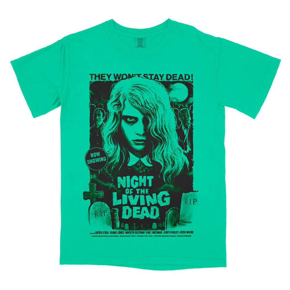 Night Of The Living Dead Now Showing Limited Ghoulish Green T-Shirt