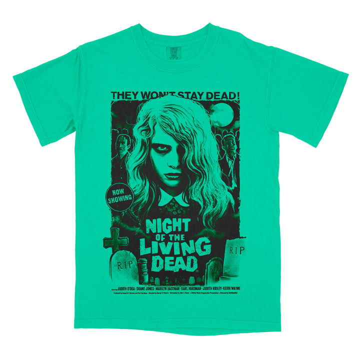Night Of The Living Dead Now Showing Limited Ghoulish Green T-Shirt