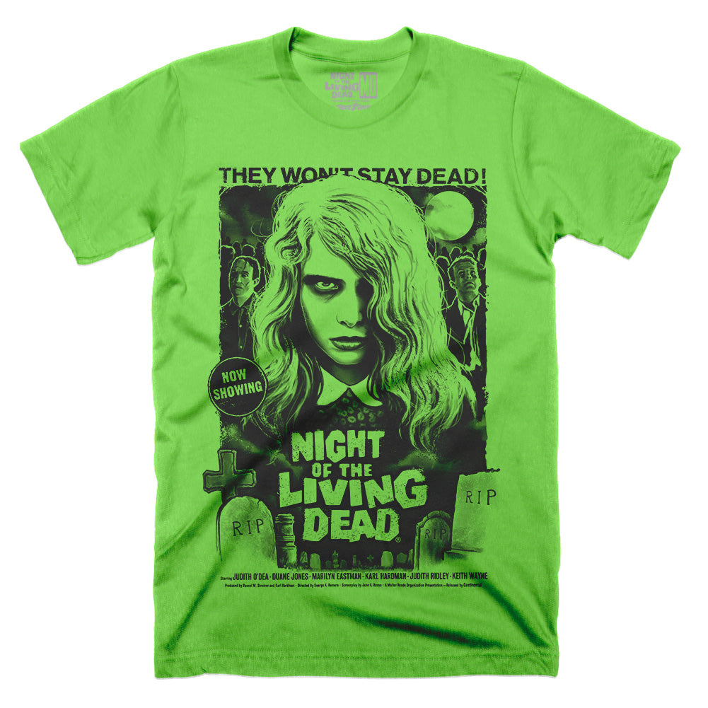 Limited Green Edition Night Of The Living Dead Now Showing T-Shirt