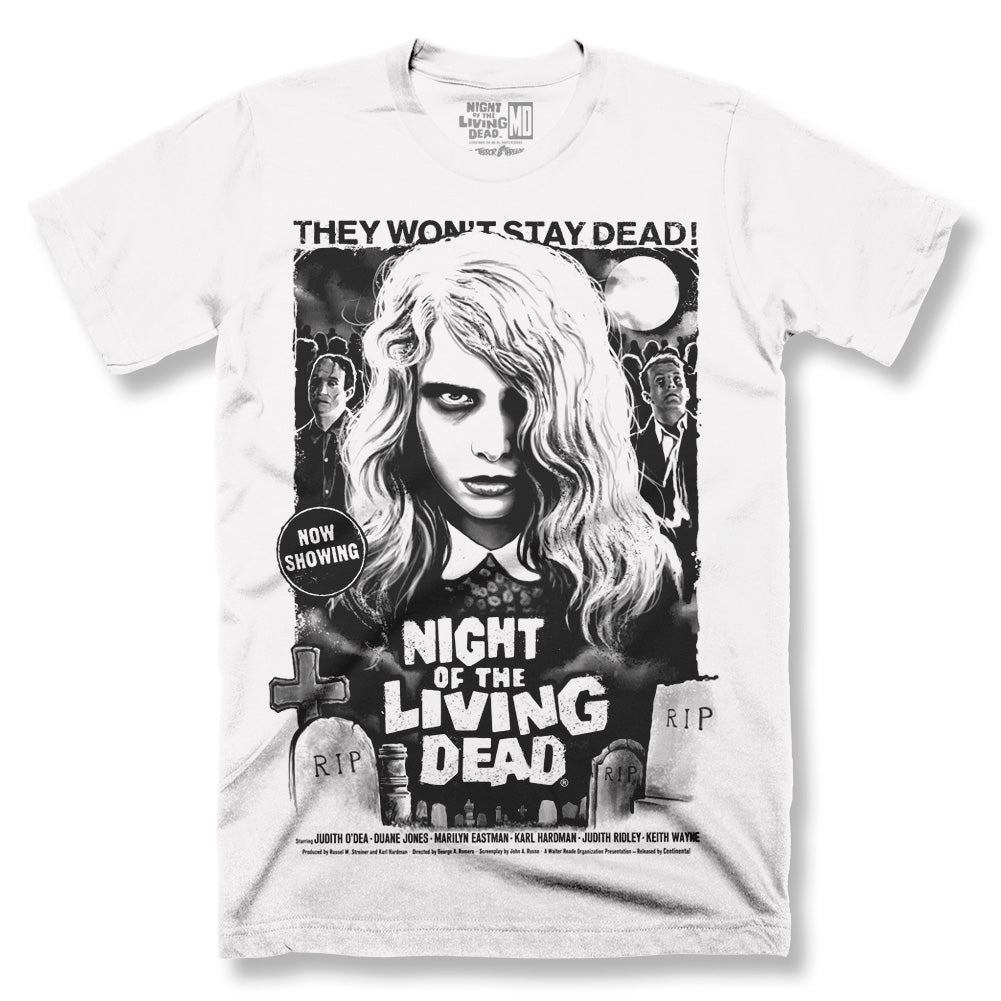 Night Of The Living Dead Now Showing Classic Horror Movie T-Shirt