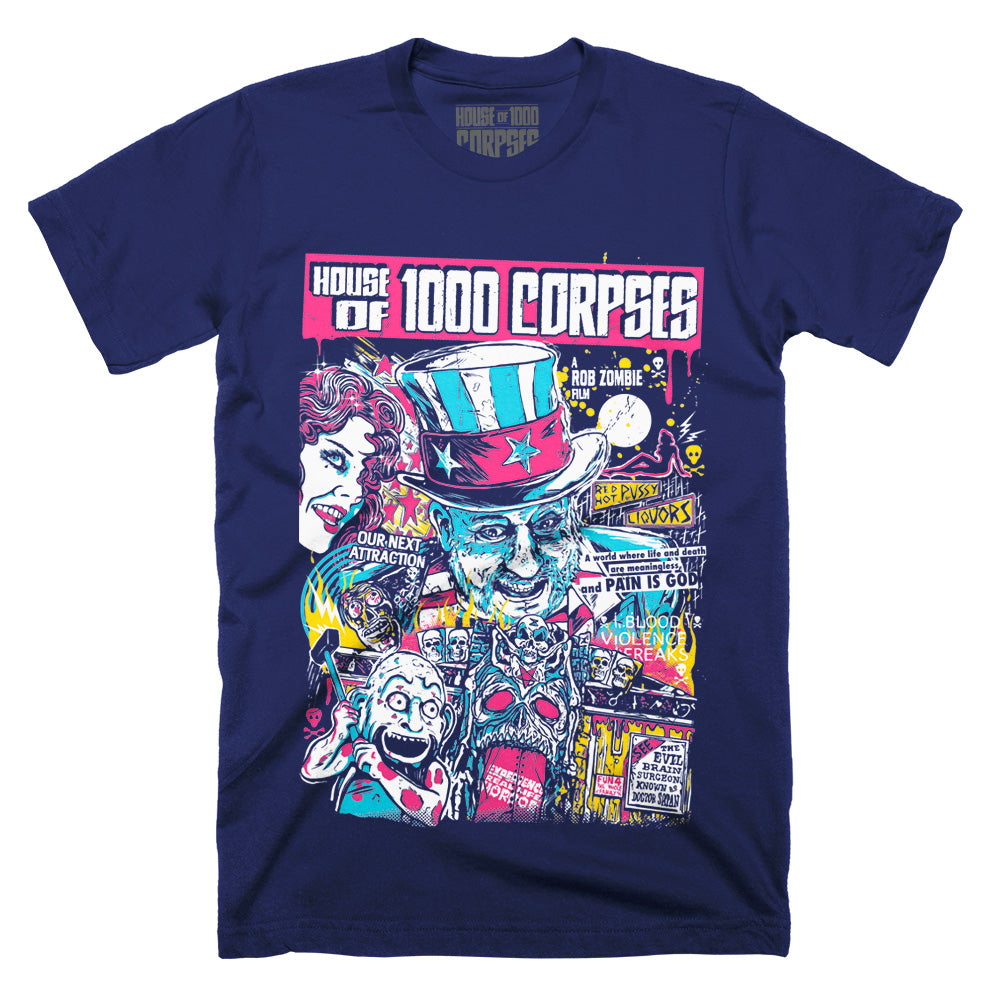 House Of 1000 Corpses Our Next Attraction T-shirt