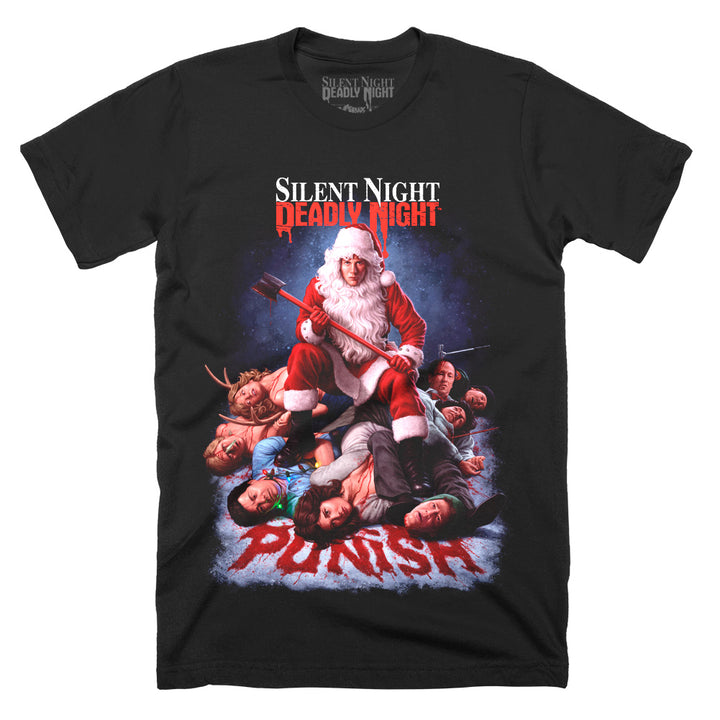 Silent Night Deadly Night Punishment Is Good Christmas Horror Movie T-Shirt