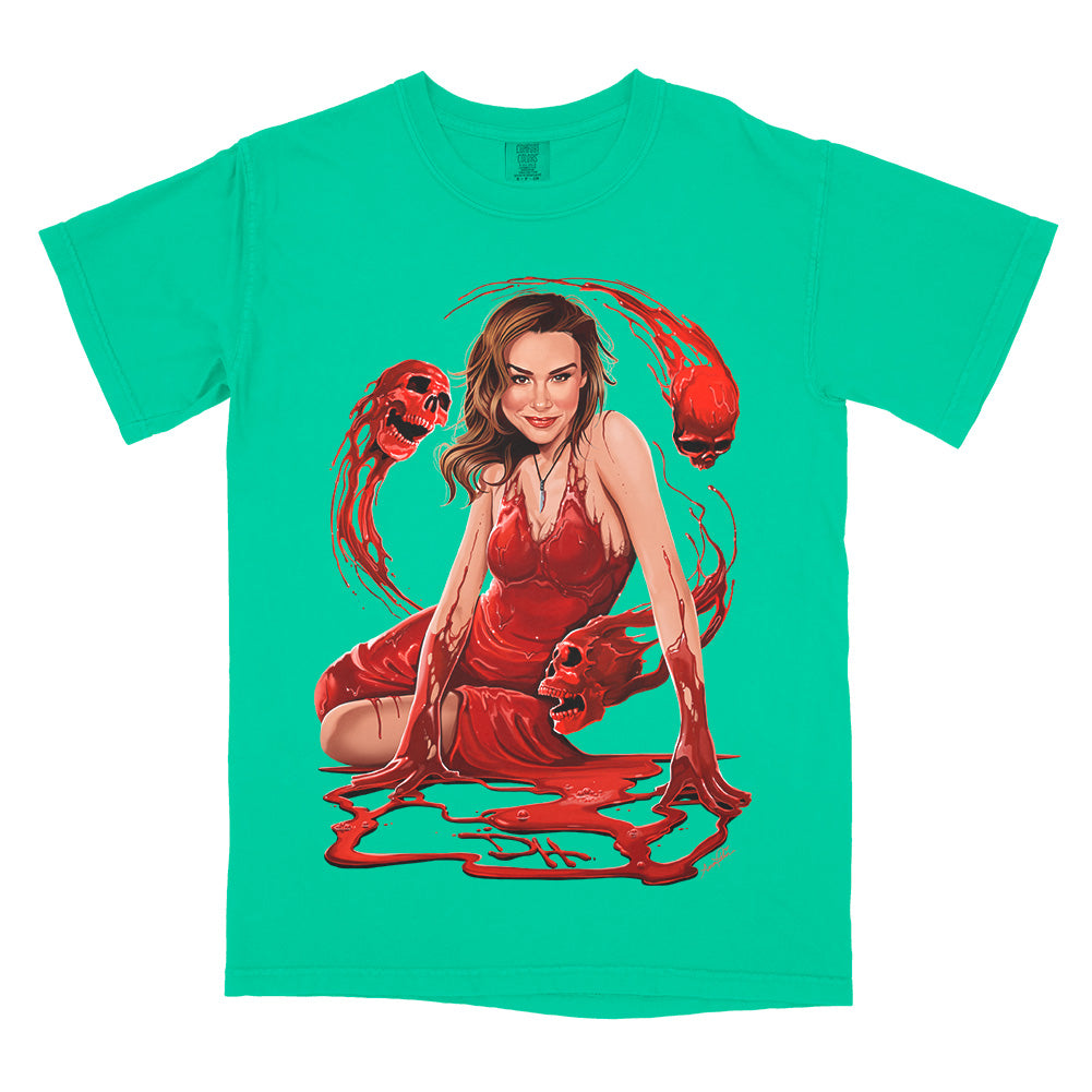Danielle Harris Red Hot Limited Ghoulish Green T-Shirt
