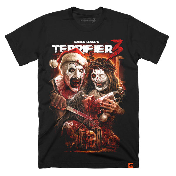 Terrifier 3 “Saint Sicko” T-Shirt – Official Art the Clown Tee