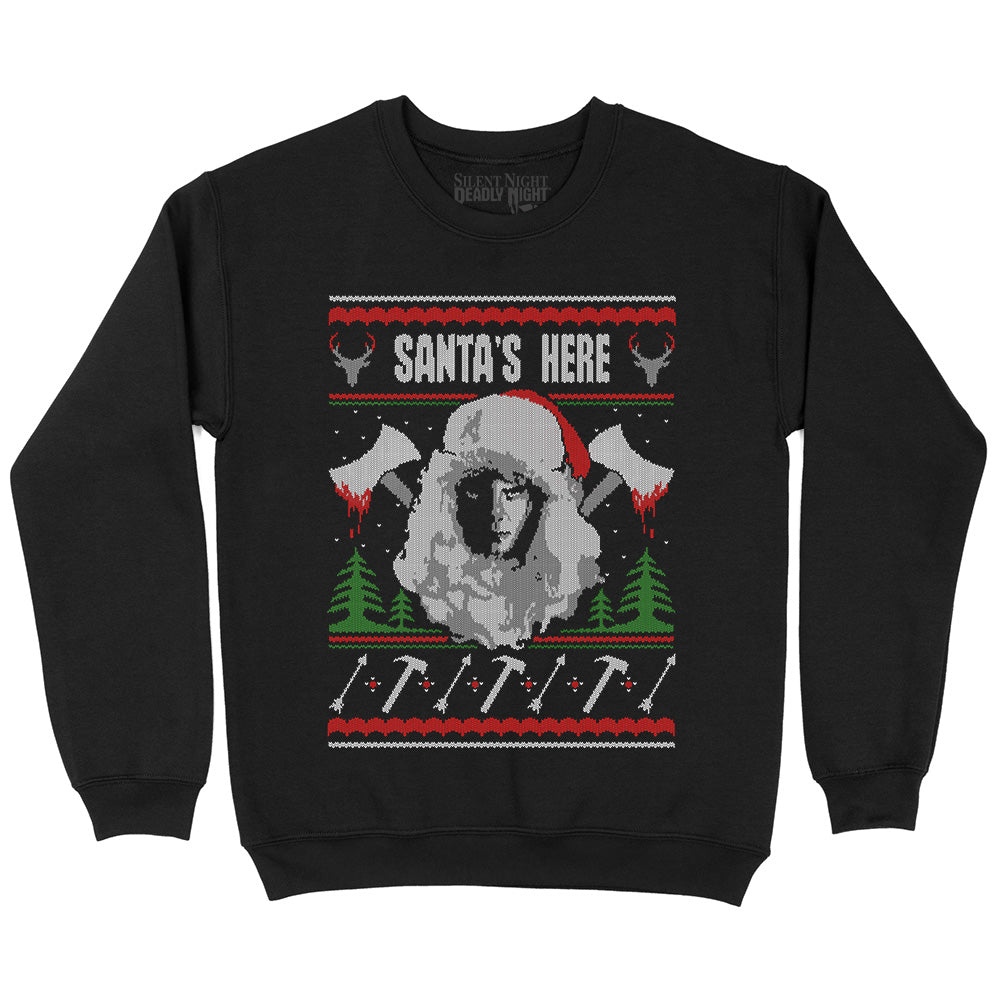 Silent Night Deadly Night Santa's Here Horror Movie Crewneck Sweatshirt