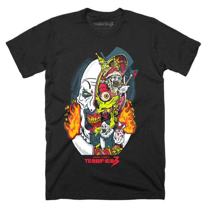Terrifier 3 Season Of Slaughter Art The Clown Horror Movie T-Shirt