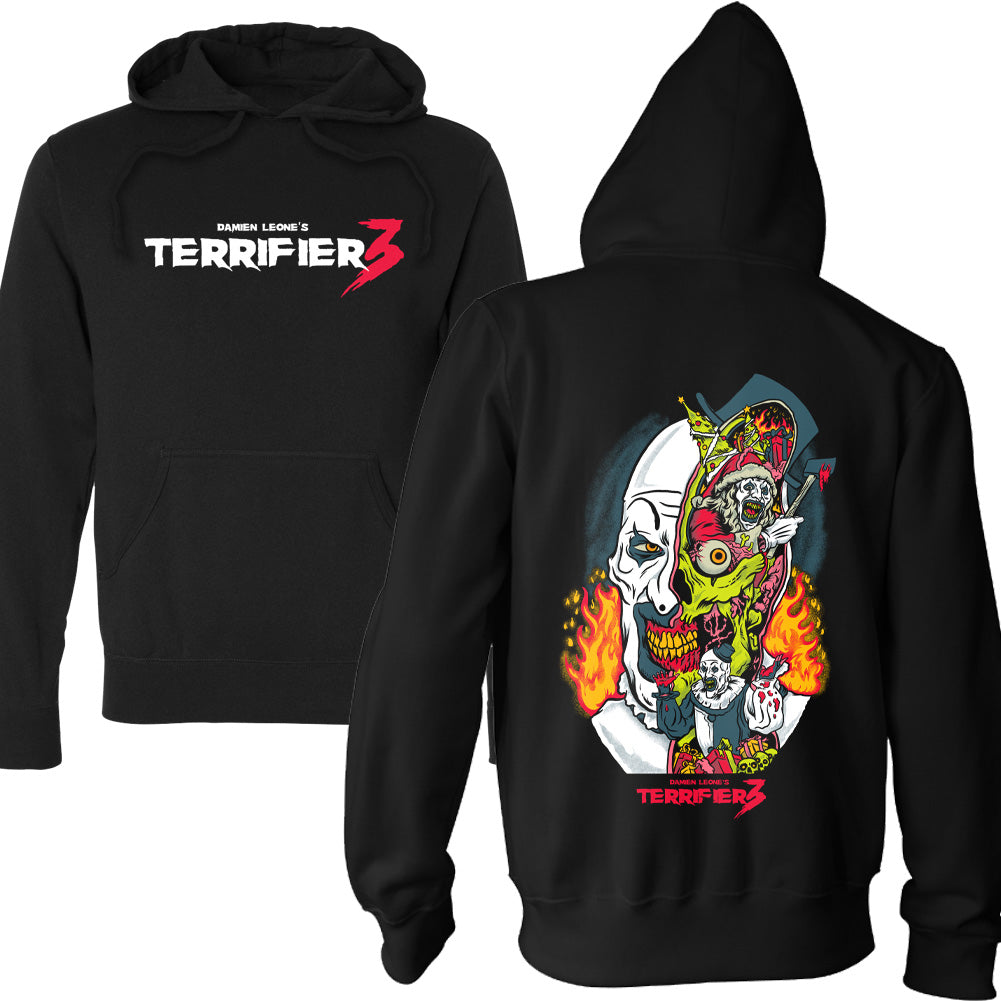 Terrifier 3 Season Of Slaughter Art The Clown Horror Movie Pullover Hoodie