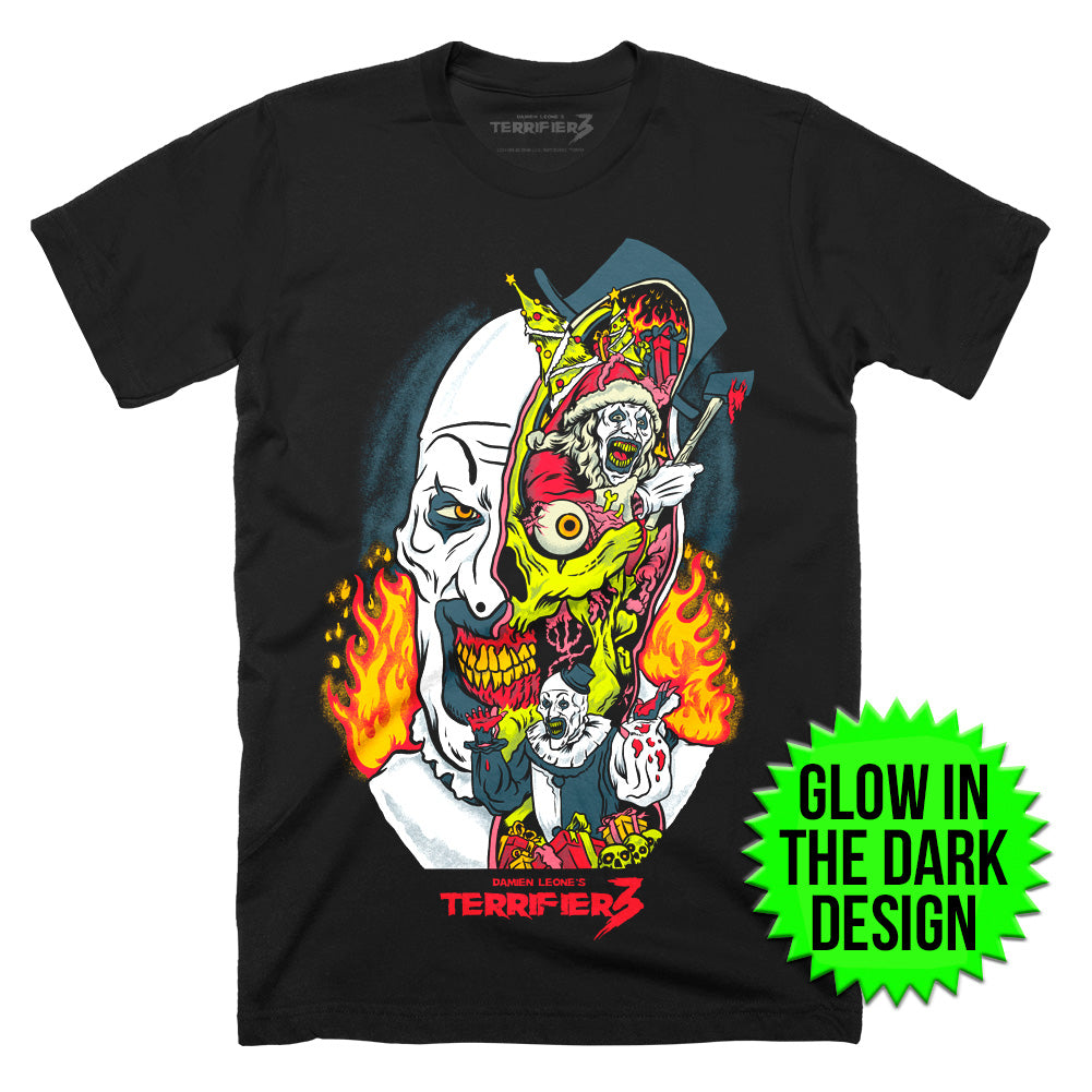 Terrifier 3 Season Of Slaughter Art The Clown Horror Movie T-Shirt