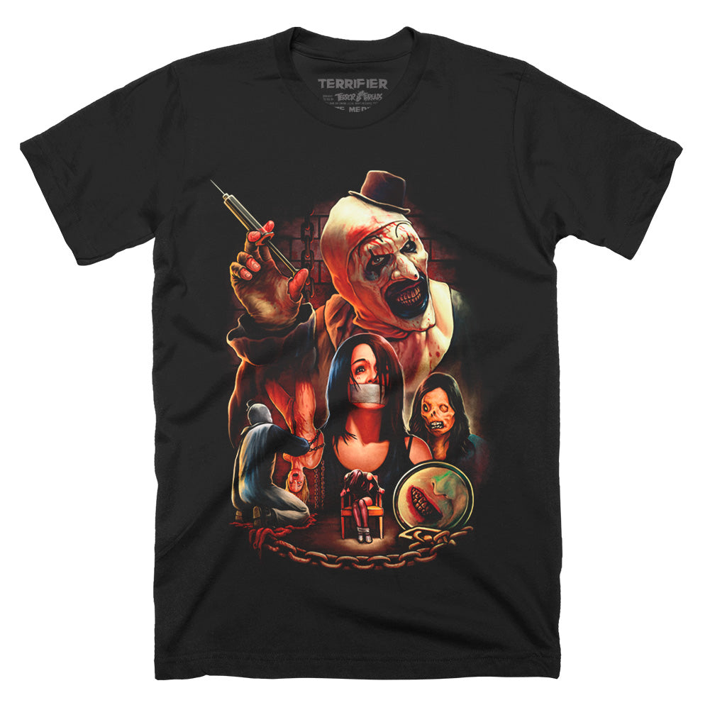 Terrifier Silent Treatment Art The Clown Horror Movie T-Shirt