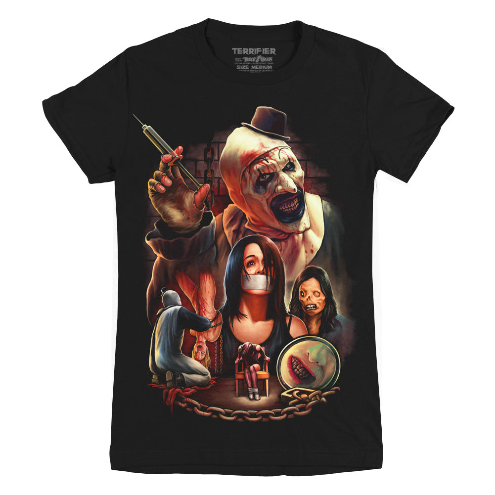 Terrifier Silent Treatment Ladies Horror Movie T-Shirt