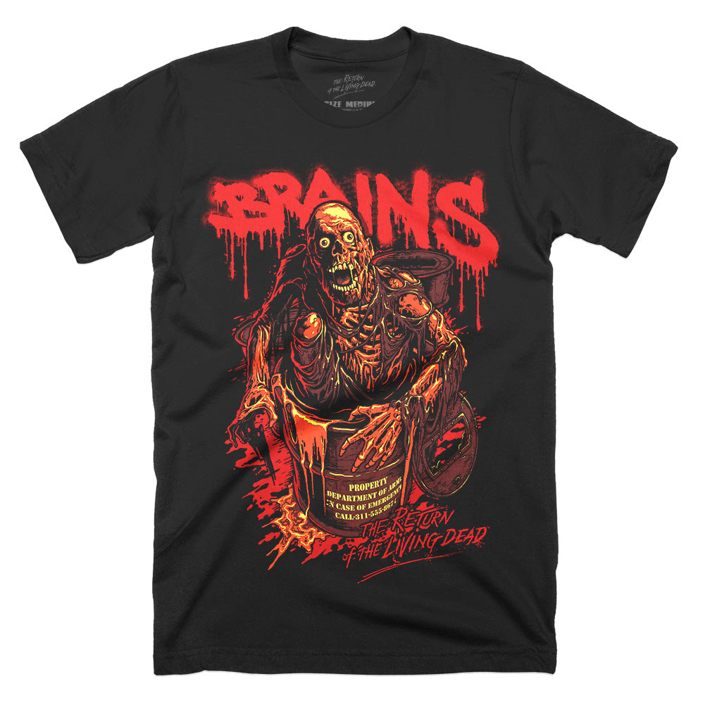 Officially Licensed Return Of The Living Dead Tarman Brains Horror Movie Mens Adult Unisex T-Shirt