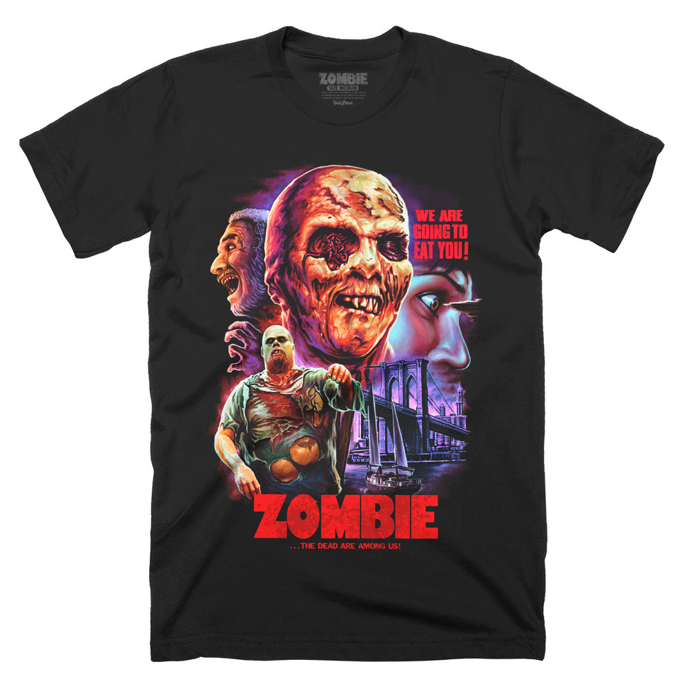 Zombie They're Everywhere Lucio Fulci Horror Movie T-Shirt
