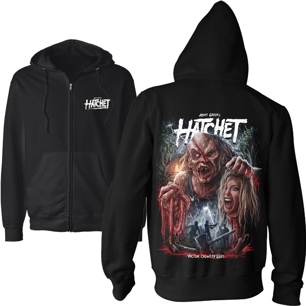 Hatchet True Horror Has Returned Horror Movie Zip Hoodie