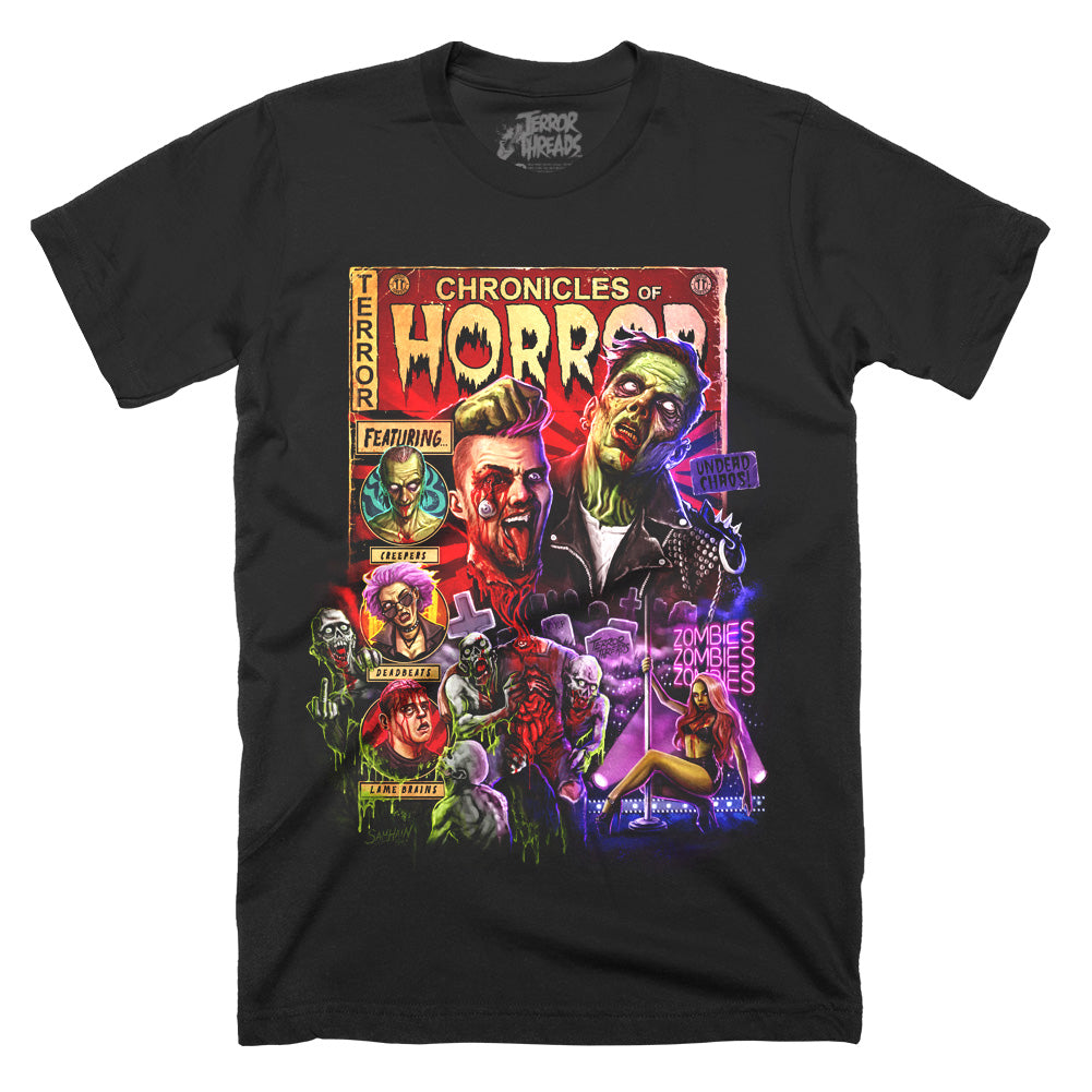 Chronicles Of Horror Undead Chaos Horror Zombie T-Shirt