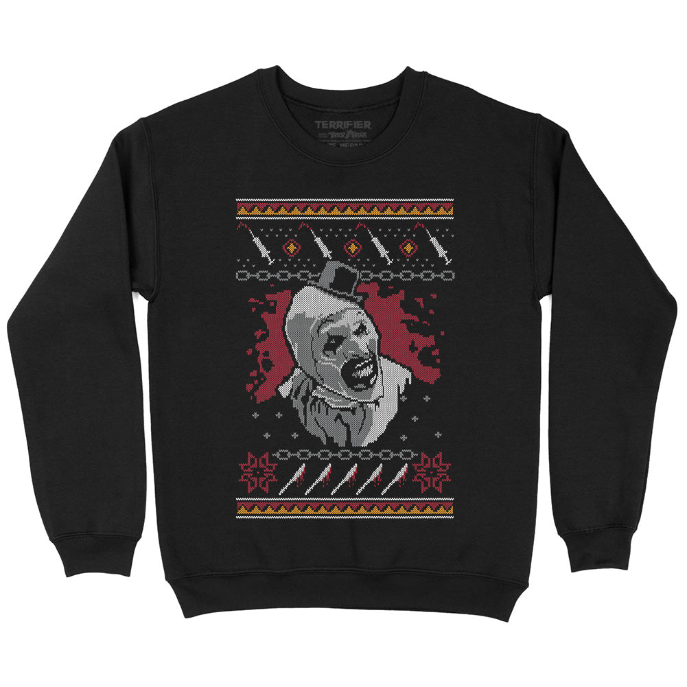 Terrifier Winter Killerland Art The Clown Horror Movie Crewneck Sweatshirt