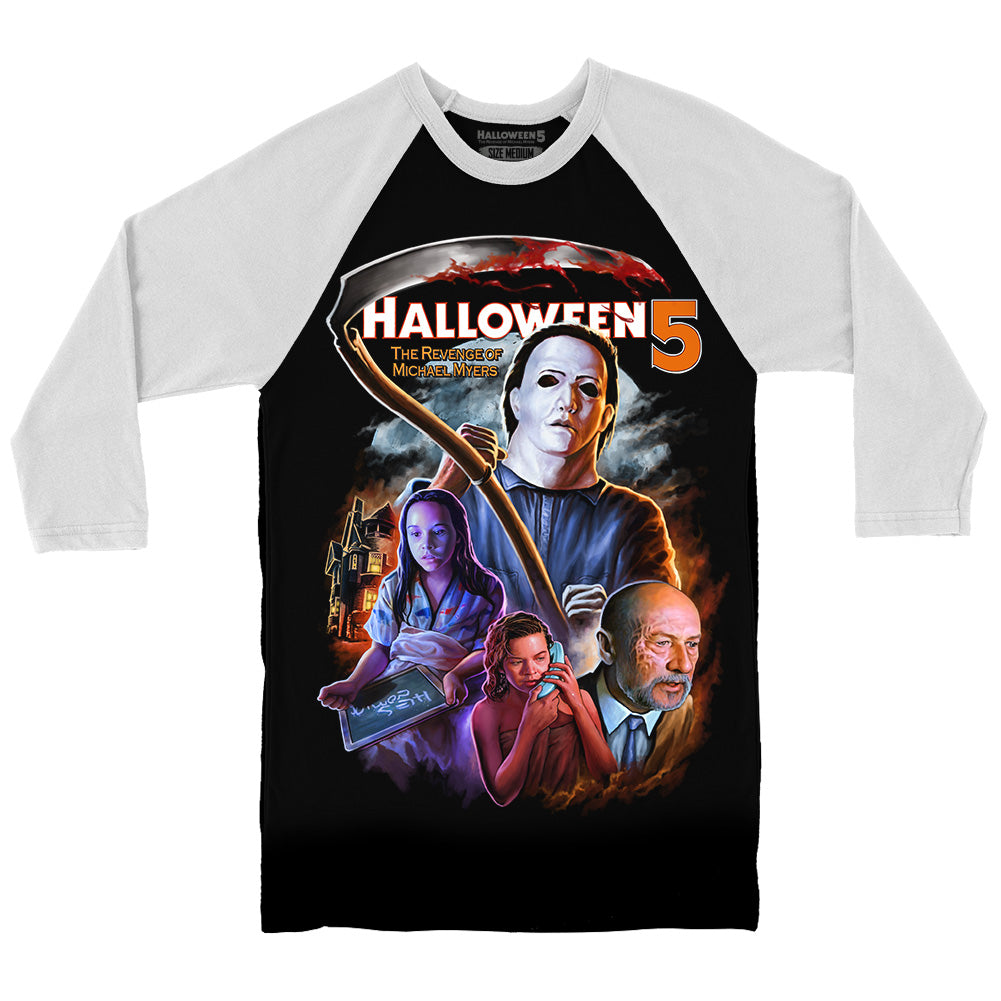Halloween 5 Back With A Vengeance Horror Movie Baseball T-Shirt