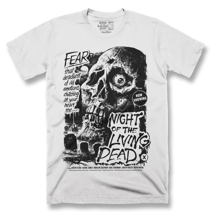 Officially Licensed Night Of The Living Dead Fear Classic Horror Movie T-Shirt