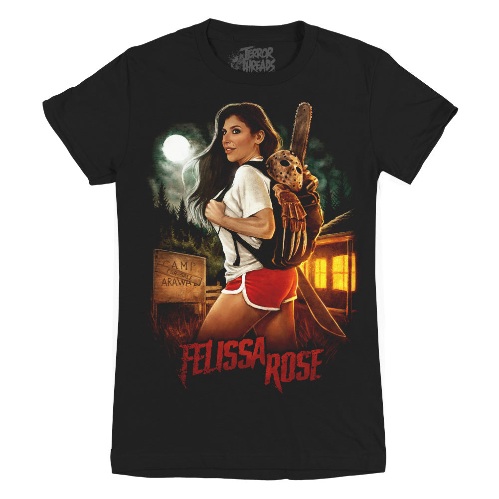 Felissa Rose Happy Camper Ladies T-Shirt