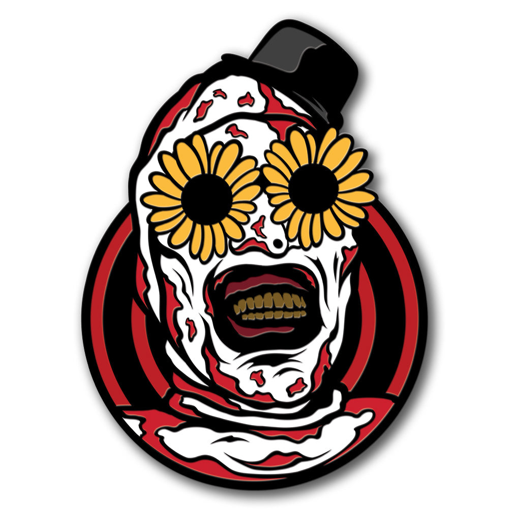 Terrifier 2 Flower Power Horror Movie Art The Clown Enamel Pin
