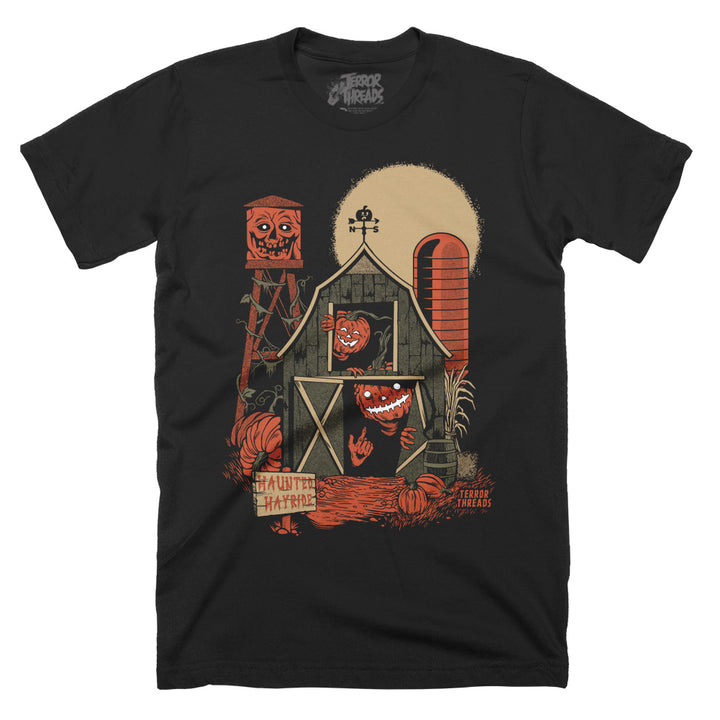 Terror Threads Haunted Hayride Vintage Halloween Mens Unisex Adult T-Shirt