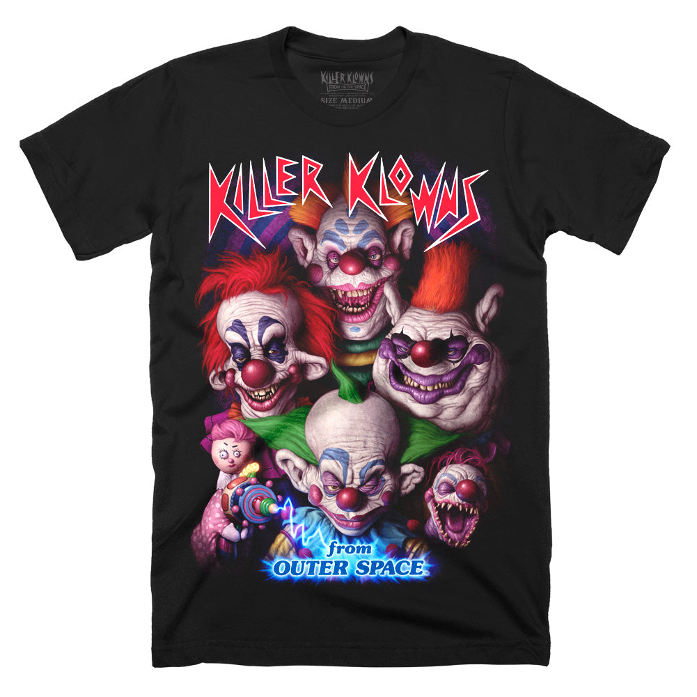 Killer Klowns From Outer Space Horrific Harlequins Horror Movie T-Shirt