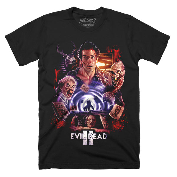完売品 BELVET tシャツ The killing of the dead Evil Dead 2 “Kiss Your Nerves Goodbye” T-Shirt – Official Horror