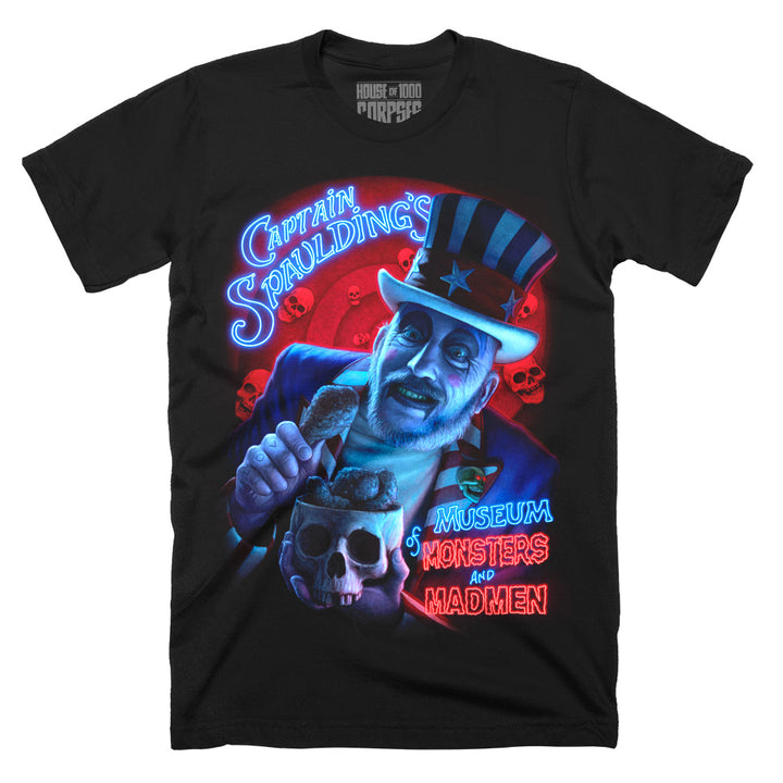House Of 1000 Corpses Monsters and Madmen Captain Spaulding Horror Movie T-Shirt