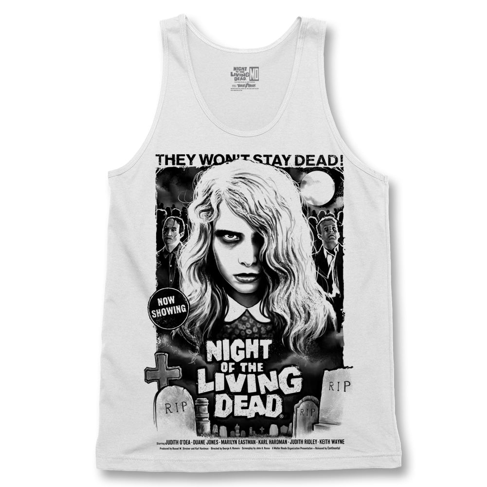 Night Of The Living Dead Now Showing Classic Horror Movie Tank Top