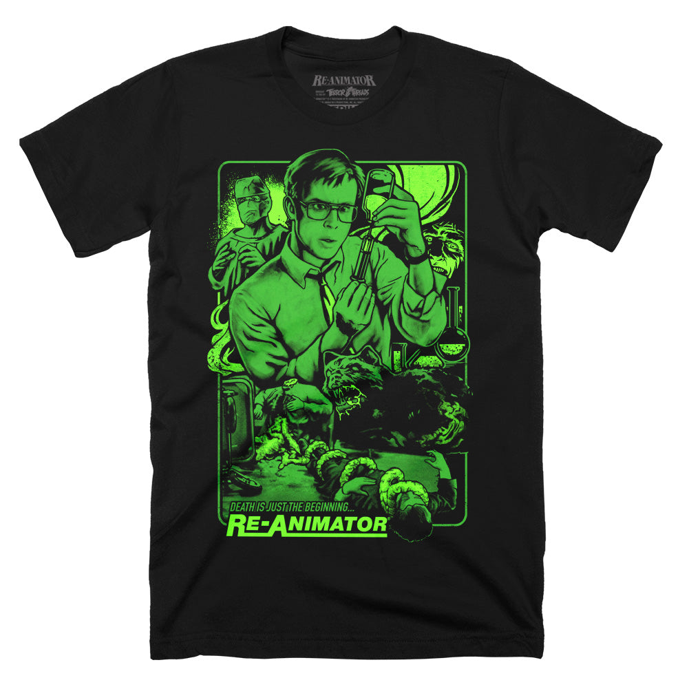 ReAnimator Death Is Just The Beginning Classic Cult Horror Movie Mens Adult Unisex T-Shirt