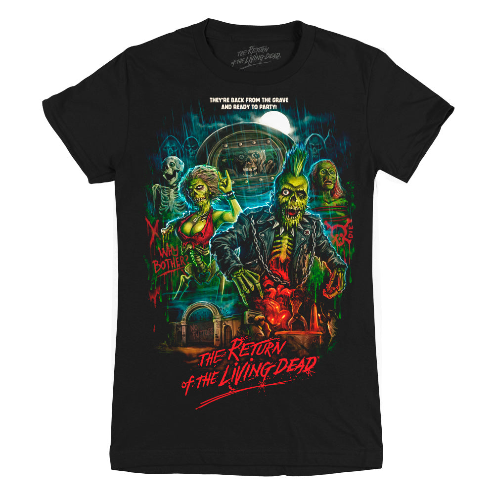 Return Of The Living Dead Ready To Party Womens Juniors Ladies T-Shirt