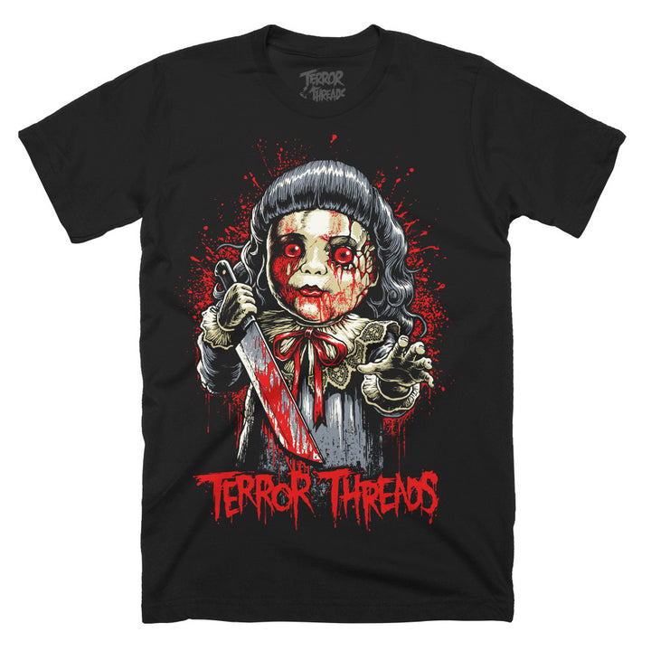 Slaughter Sue Creepy Horror Doll Mens Unisex Adult T-Shirt