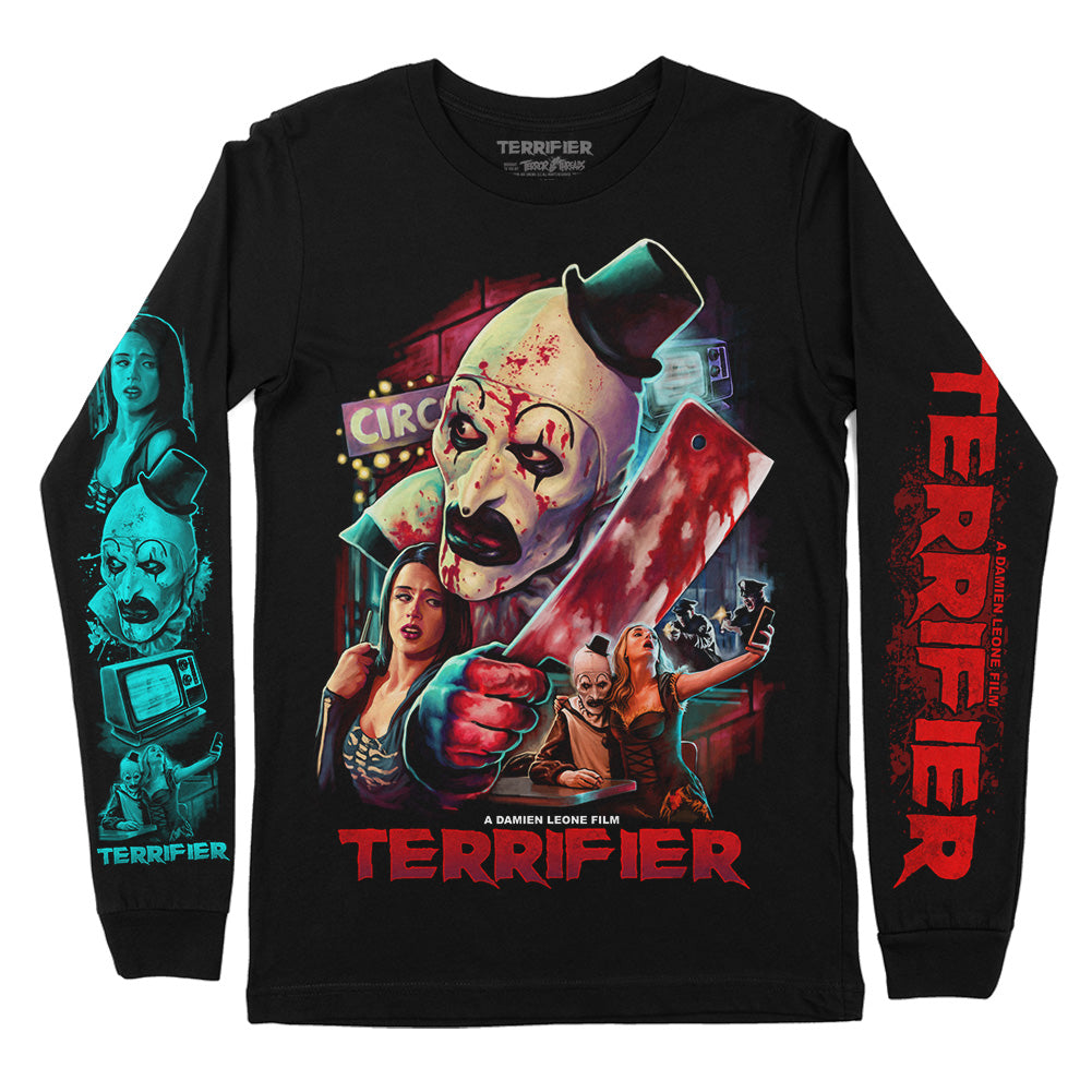 Terrifier Everybody Loves A Clown Long Sleeve Horror Movie T-Shirt