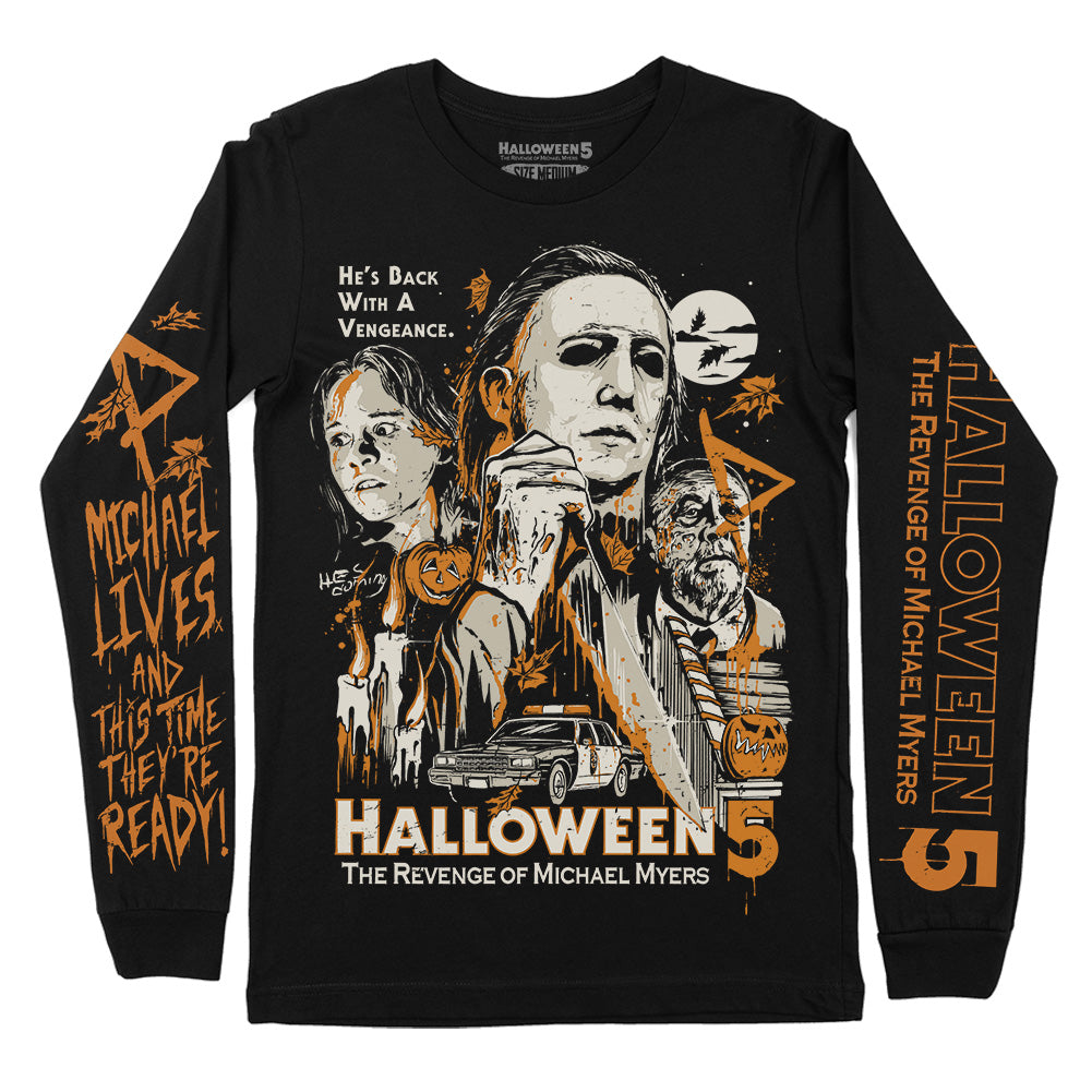Halloween 5 This Time They're Ready Horror Movie Long Sleeve T-Shirt
