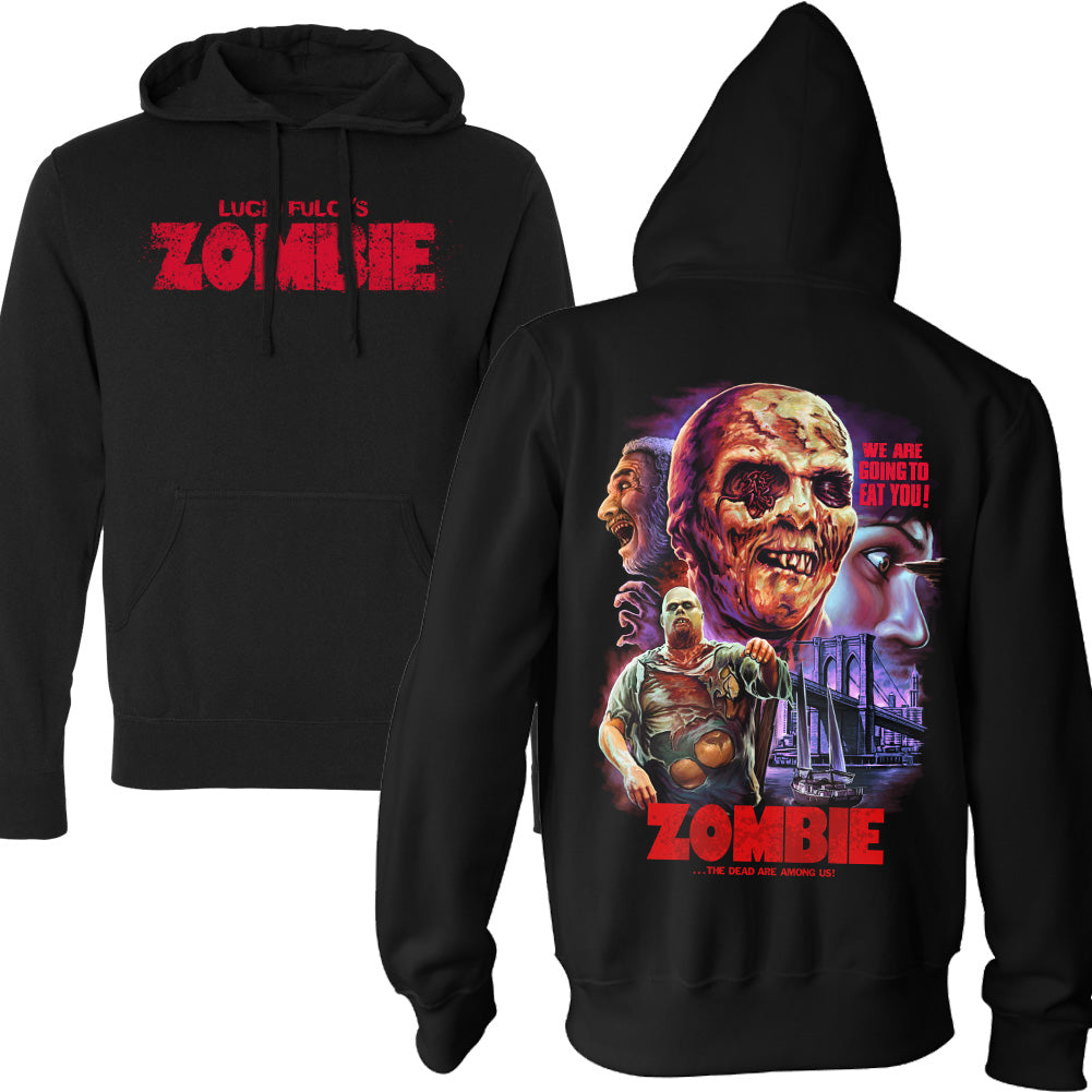 Zombie They're Everywhere Lucio Fulci Horror Movie Pullover Hoodie